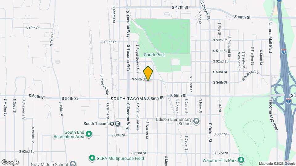 5409 S Warner St, Unit #2 Mapa y Detalles de la Ubicación