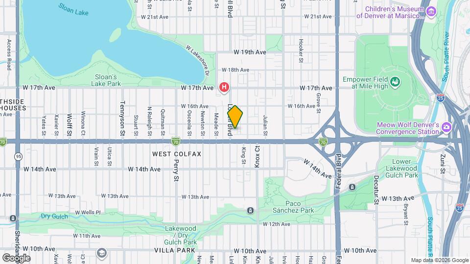 1526 Lowell Blvd Map and Location Details