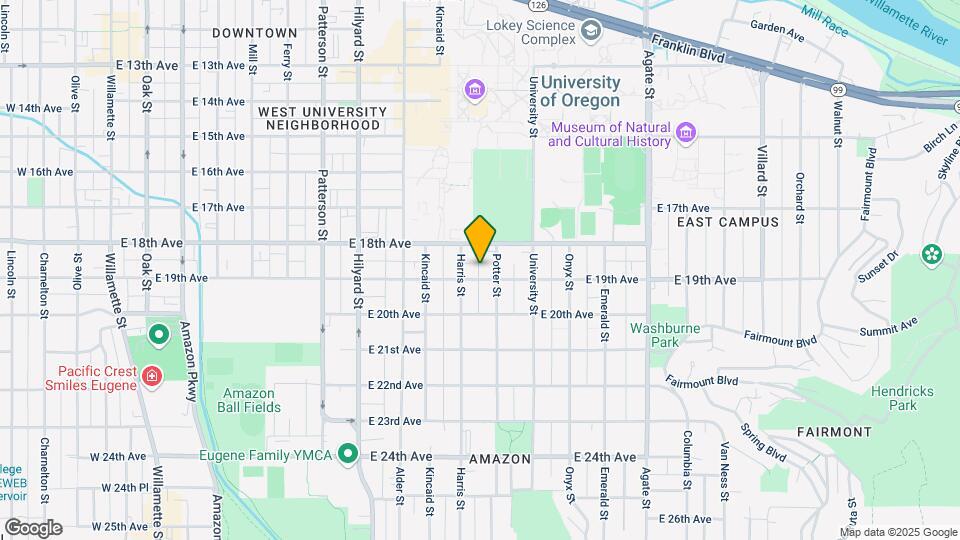 1071 E 19th Ave Map and Location Details
