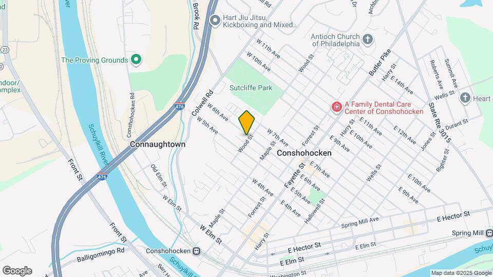 303 W 6th Ave Map and Location Details