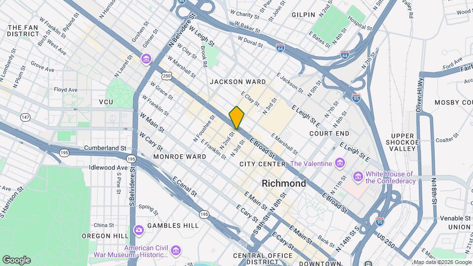 205 E Broad St Map and Location Details