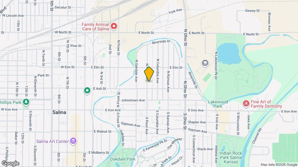 212 N Penn Ave Map and Location Details