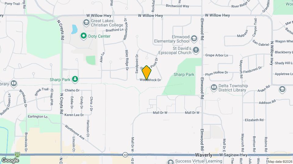 5649 Woodstock Dr Map and Location Details