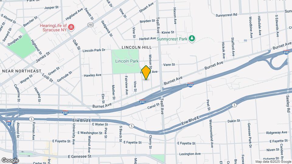 1101 Burnet Ave Map and Location Details