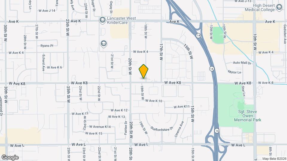 1807 W Ave K8 Map and Location Details