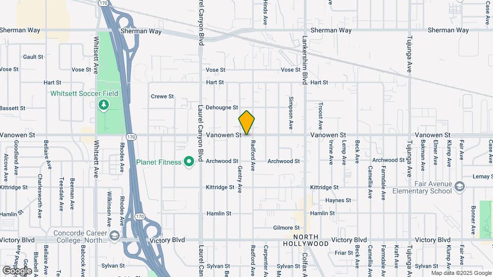 11912 Vanowen St Map and Location Details