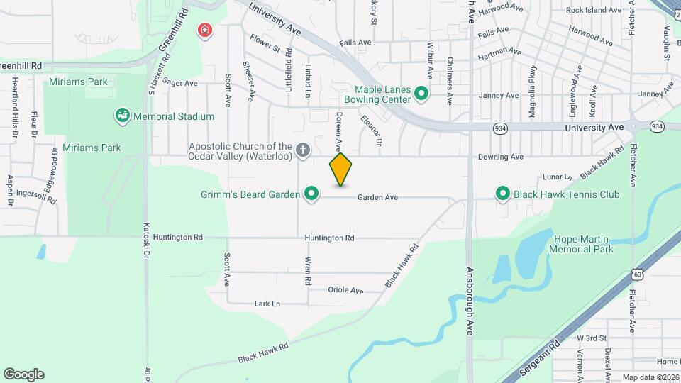 1516 Garden Ave Map and Location Details