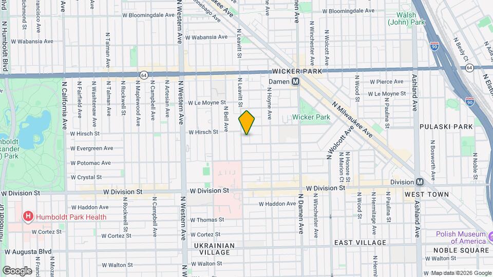 1343 N Leavitt St Map and Location Details