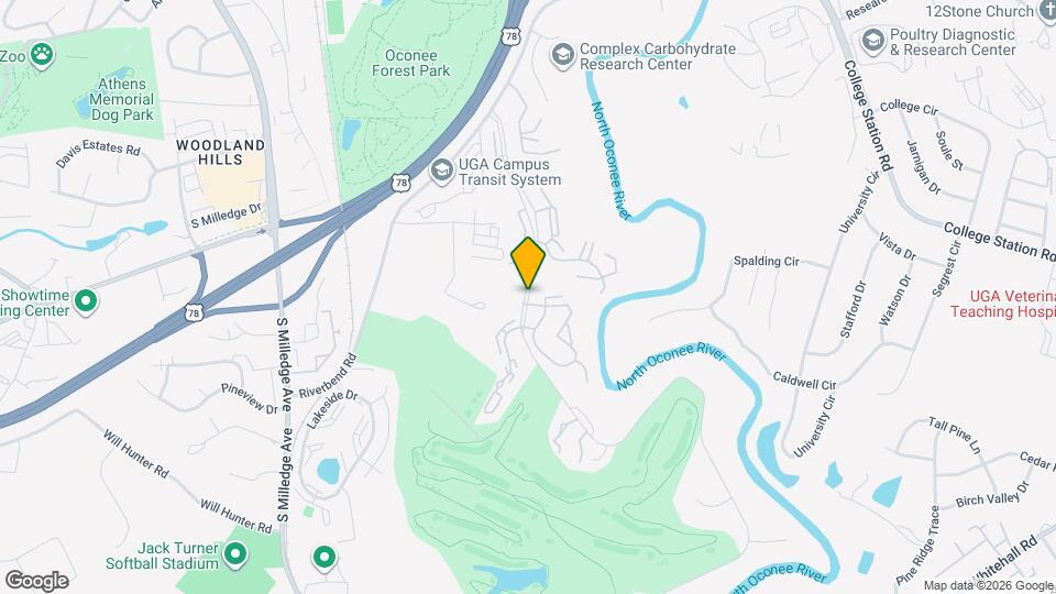 University Apartments on Riverbend Map and Location Details