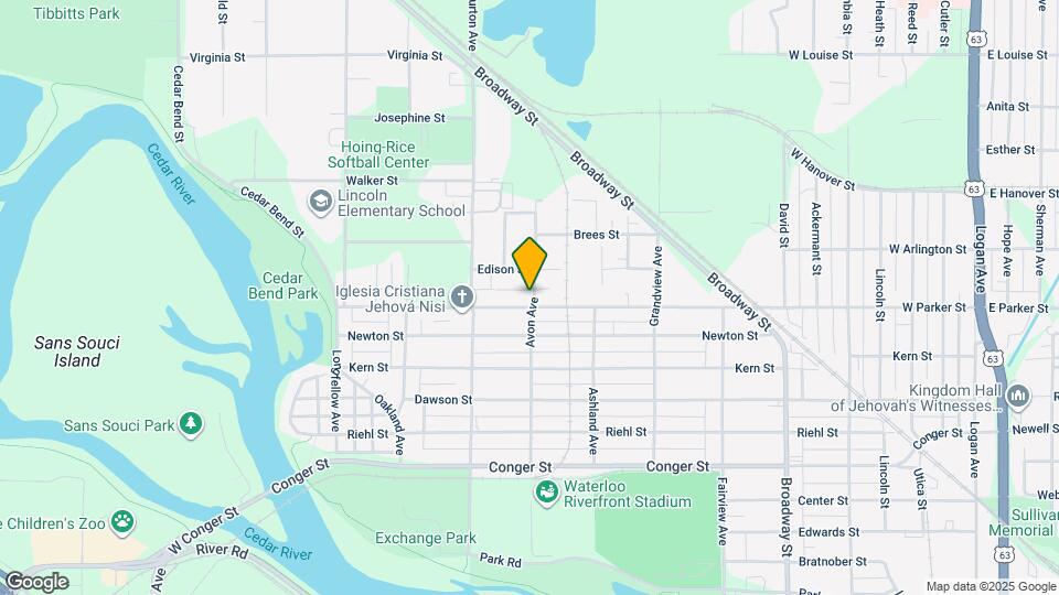900 W Parker St Map and Location Details