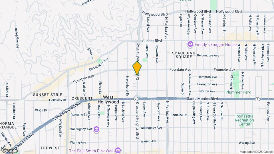 1271 N Crescent Heights Blvd Map and Location Details
