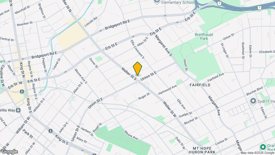 122 Weber St S Map and Location Details