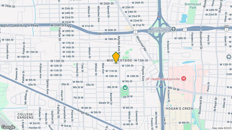 1321 W 12th St Map and Location Details