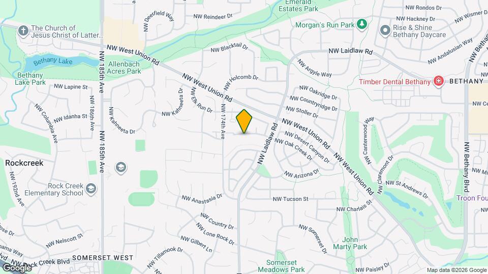 17186 NW Oak Creek Dr Map and Location Details