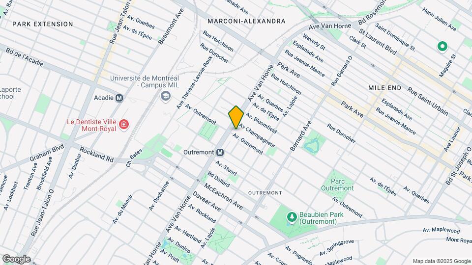 791 Outremont Map and Location Details