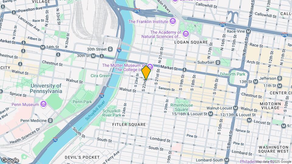 109 S 22nd St, Unit Second Floor Map and Location Details