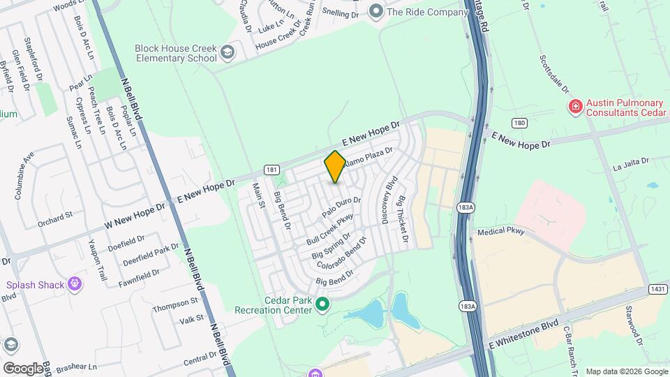 1813 Enchanted Rock Dr Map and Location Details