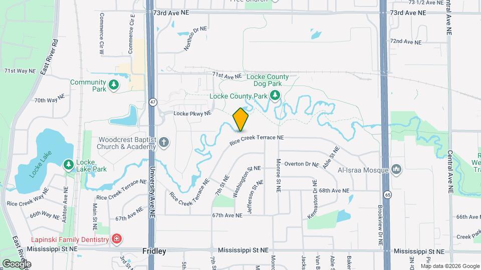 593 Rice Creek Ter NE Map and Location Details