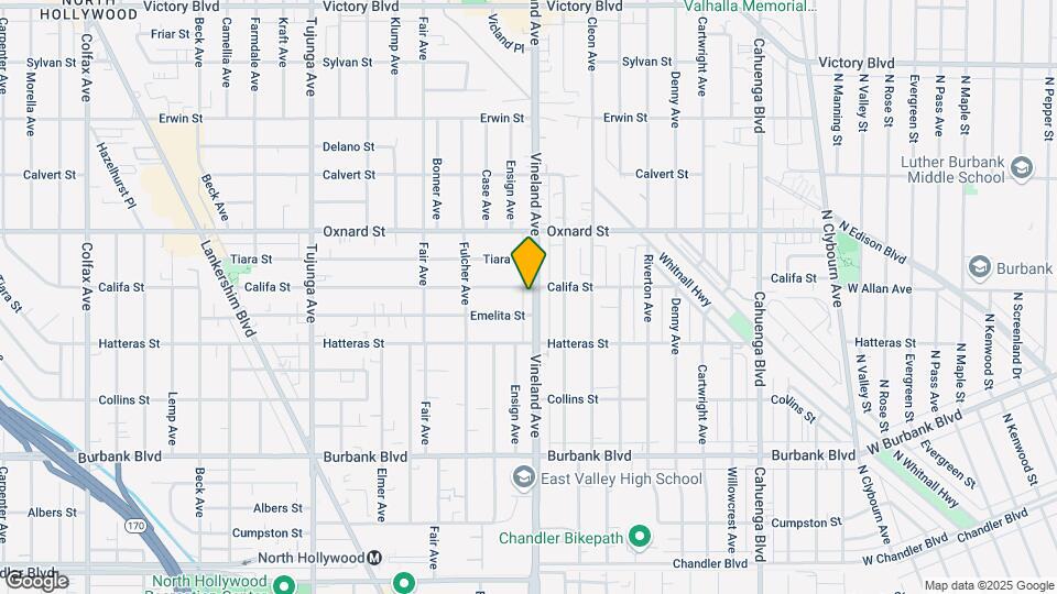 5853 Vineland Ave Map and Location Details