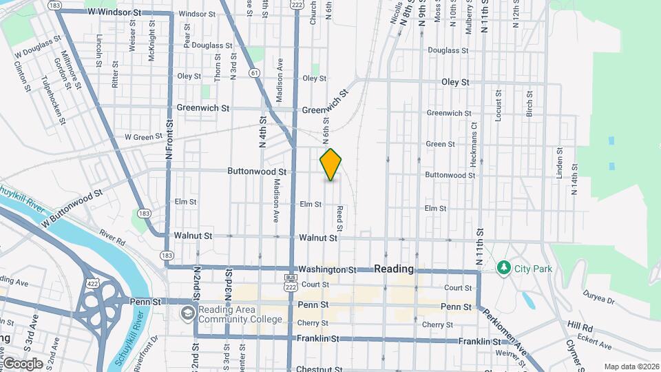 327 N 6th St Map and Location Details