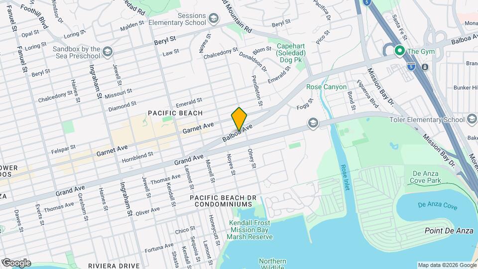 2155 Balboa Ave Map and Location Details