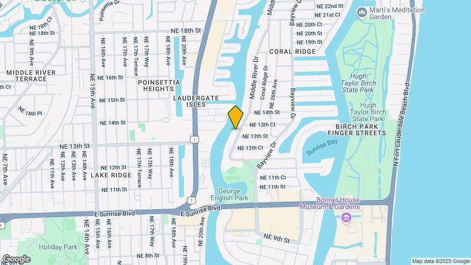 1309 Middle River Dr Map and Location Details