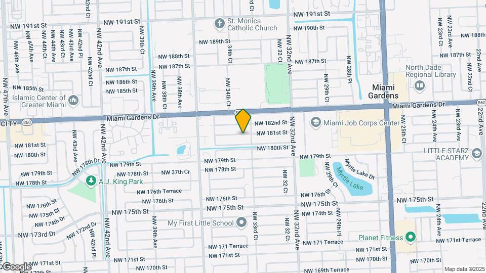 3404 NW 181st St Map and Location Details