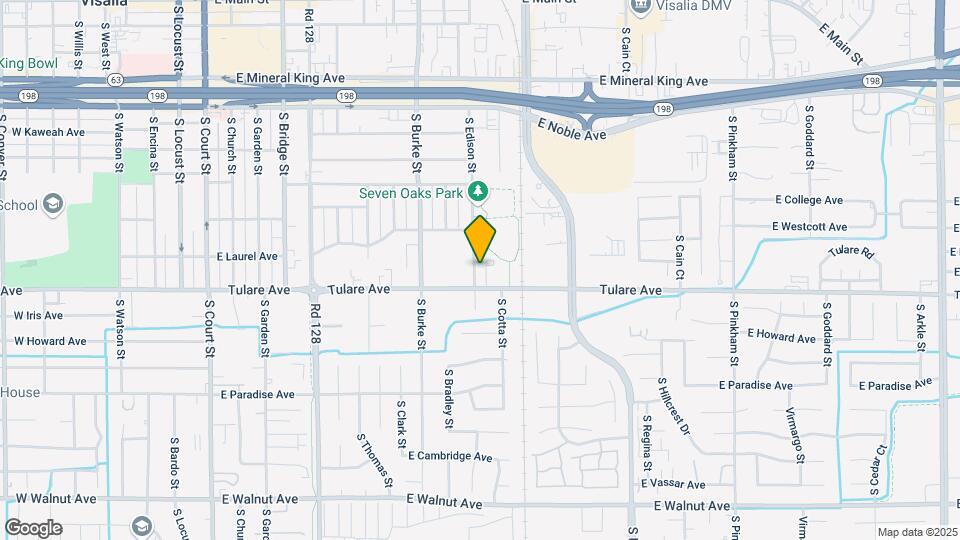 1118 S Edison St Map and Location Details