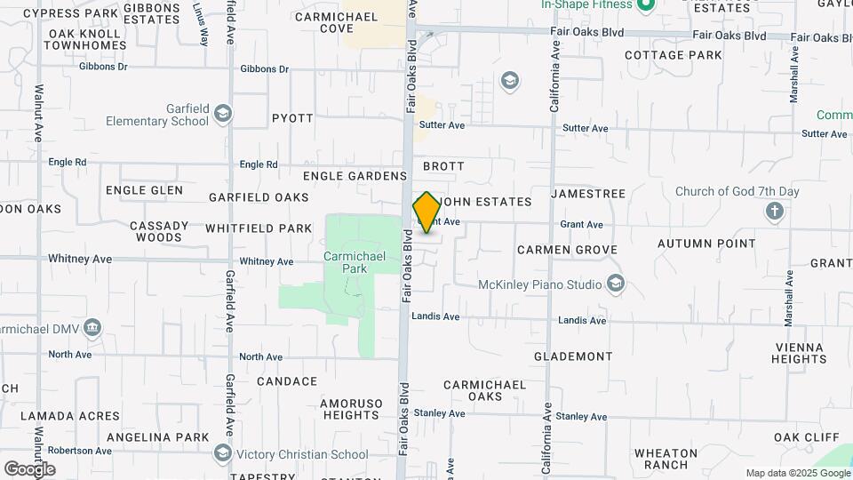 7032 Fair Oaks Blvd Mapa y Detalles de la Ubicación