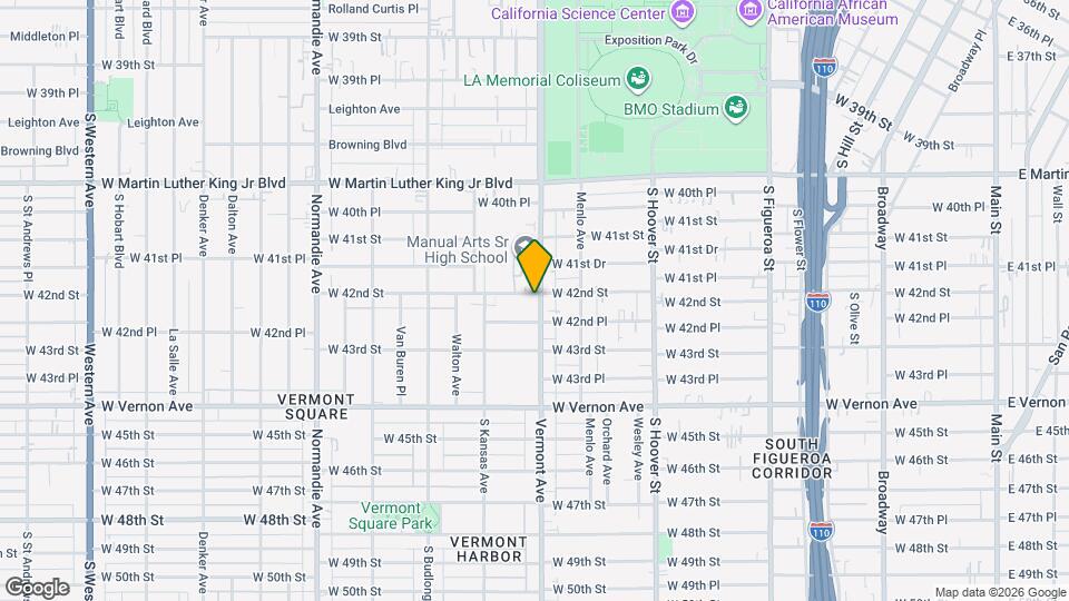 4201 S Vermont Ave Map and Location Details