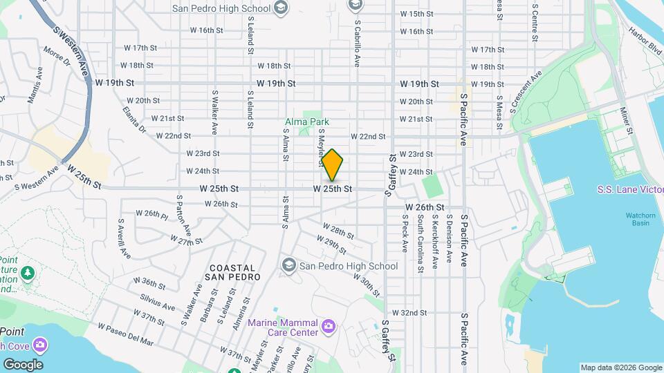 868 W 25th St Map and Location Details