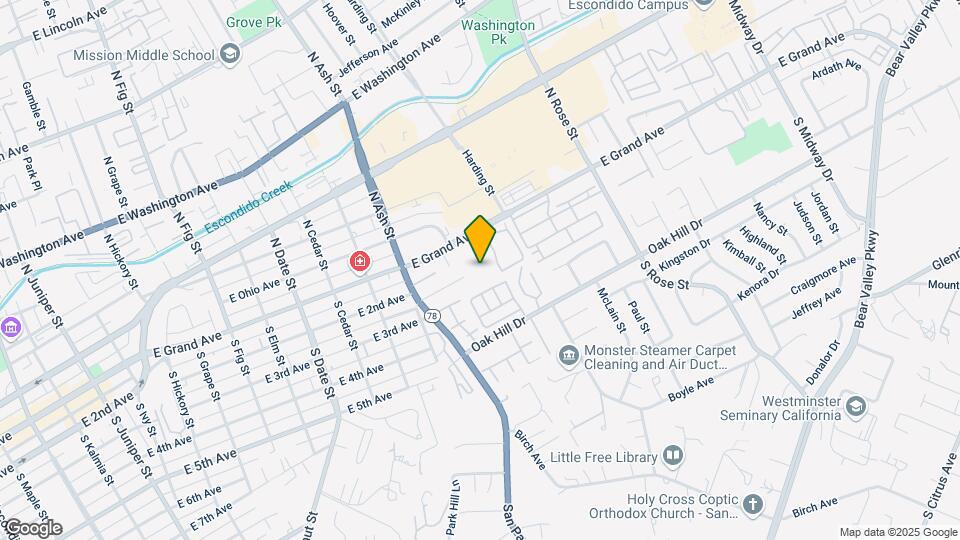 1305 E Grand Ave Mapa y Detalles de la Ubicación