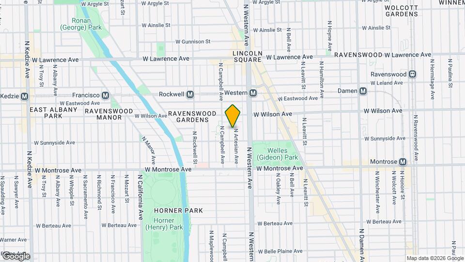 4522 N Artesian Ave Map and Location Details