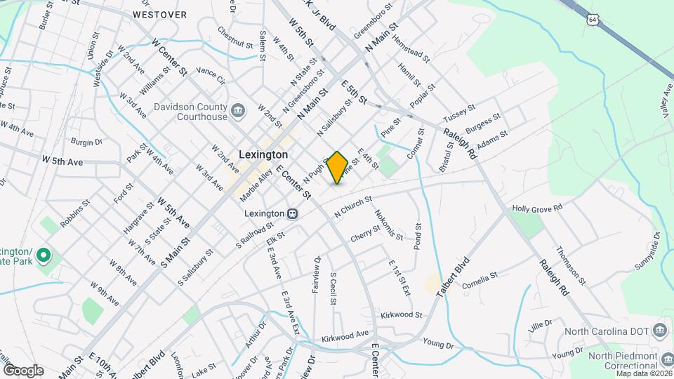 306 E 1st St Map and Location Details