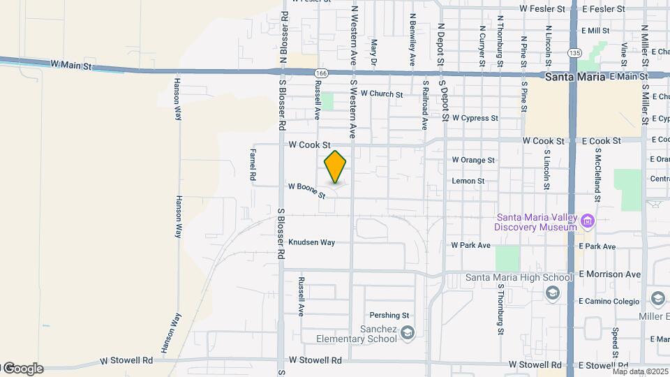1025 W Boone St Map and Location Details