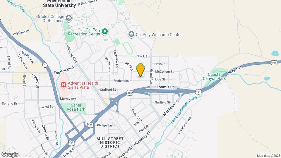 1692 Fredericks St Map and Location Details