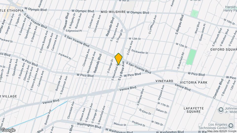 1332 S Mansfield Ave Map and Location Details