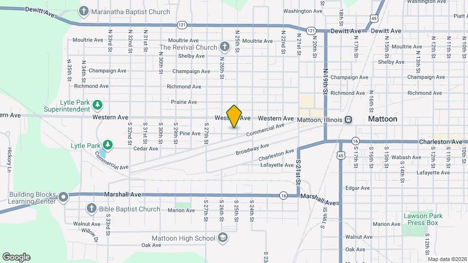 121 S 25th St Map and Location Details