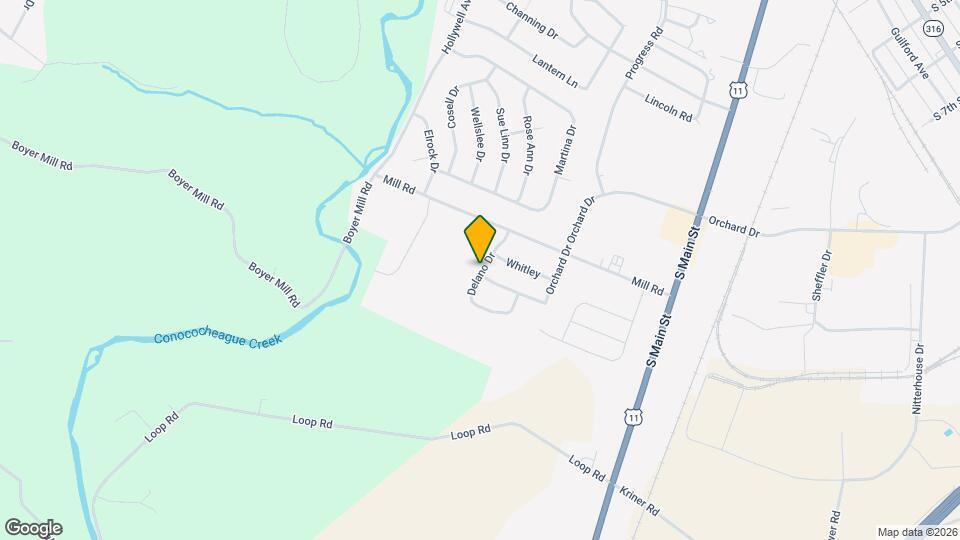 111 Delano Dr Map and Location Details