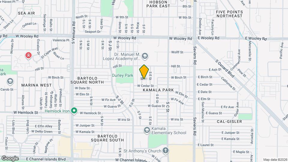 1428 S F St Map and Location Details