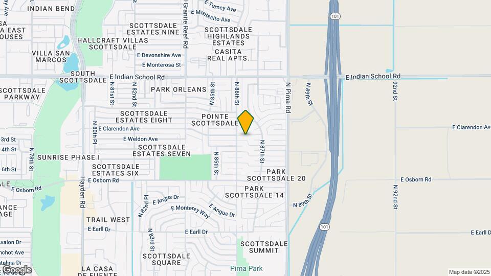 8613 E Clarendon Ave Map and Location Details