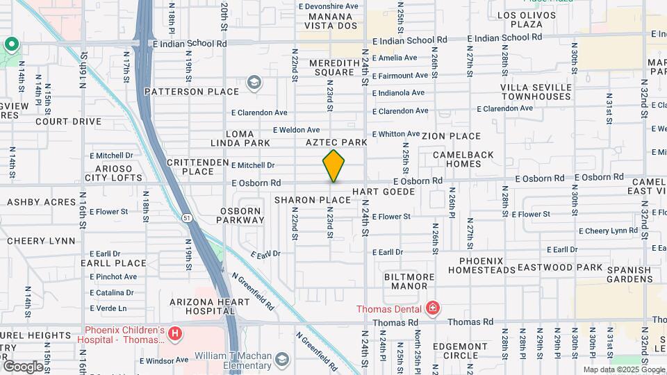 2301 E Osborn Rd Map and Location Details