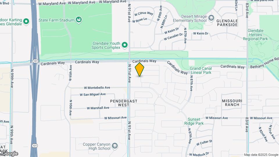 5834 N 90th Dr Map and Location Details