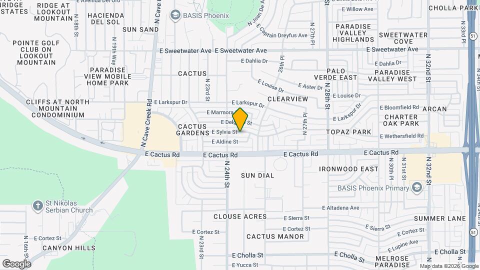 2421 E Sylvia St Map and Location Details