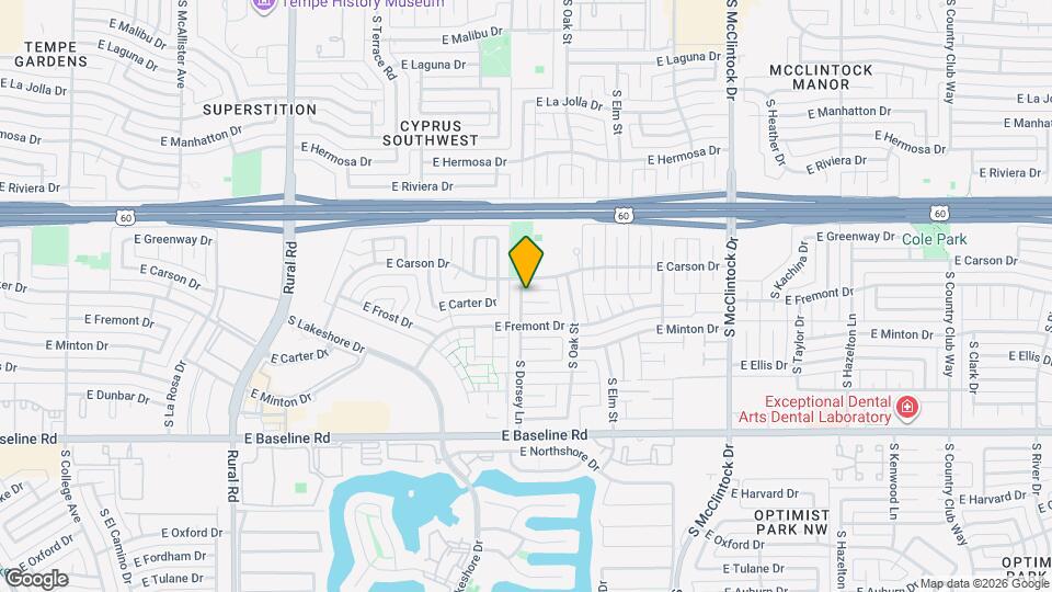 1304 E Carter Dr Map and Location Details