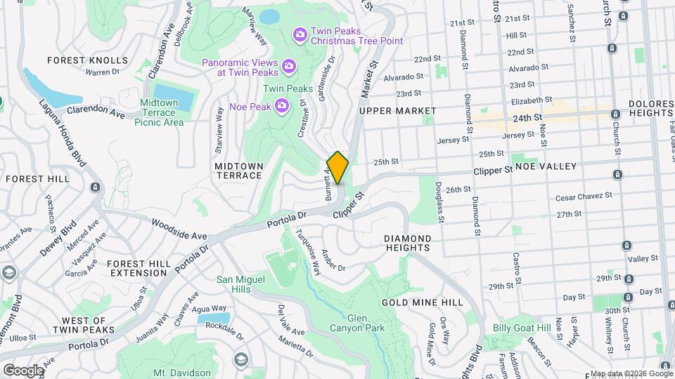 184 Portola Dr Map and Location Details