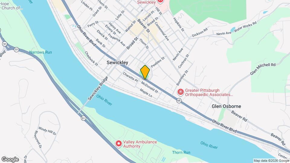 720 Ohio River Blvd Map and Location Details