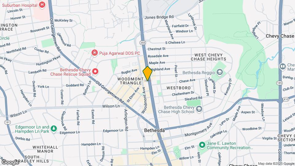 8001 Woodmont Map and Location Details