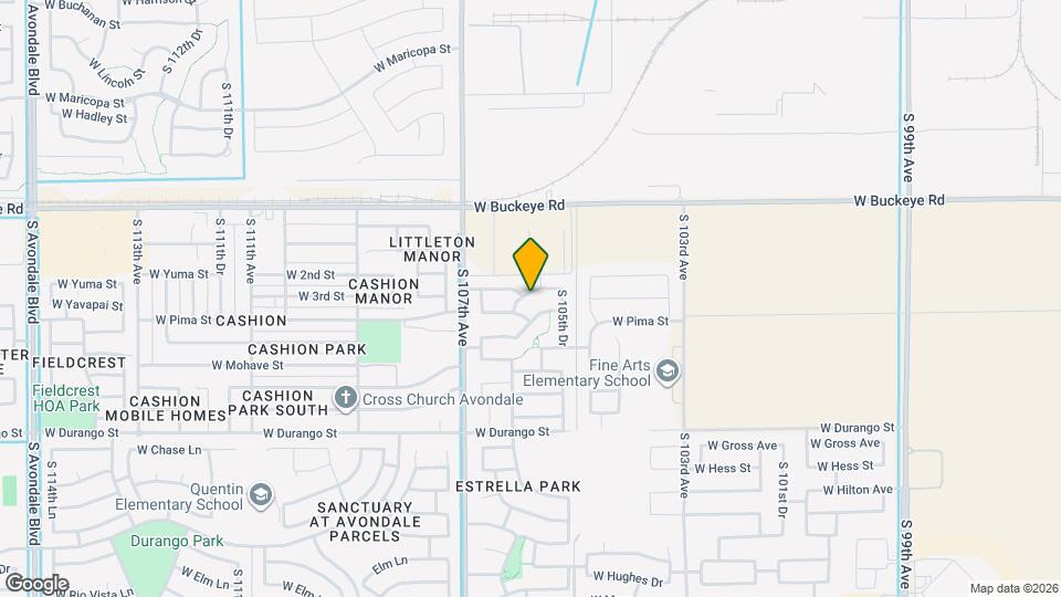 10535 W Papago St Map and Location Details