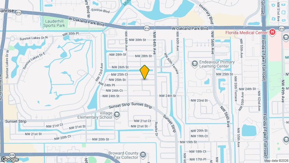 6560 NW 25th St Map and Location Details